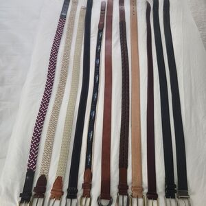 Stylish Men's Belt Collection - Black, Brown, Tan, and Cream